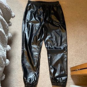 Missguided Pleather Joggers